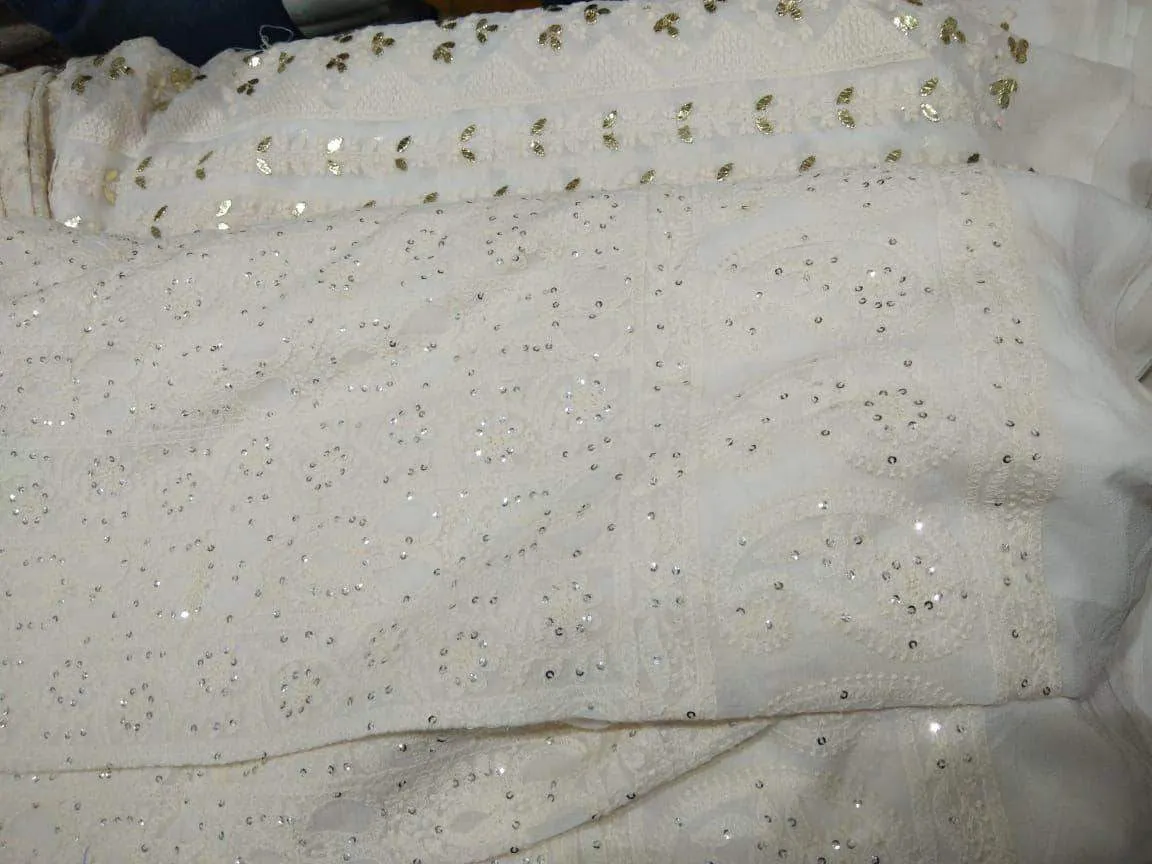 Designer Chikankari Georgette Sharara