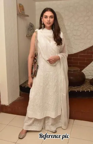 Designer Chikankari Georgette Sharara