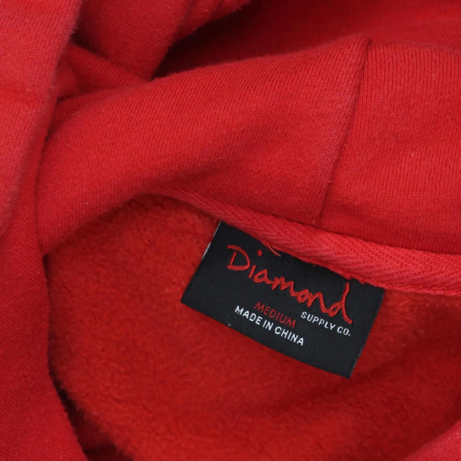 Diamond Supply Co. Mens Graphic Pullover Hooded Hoodie Sweatshirt Red M