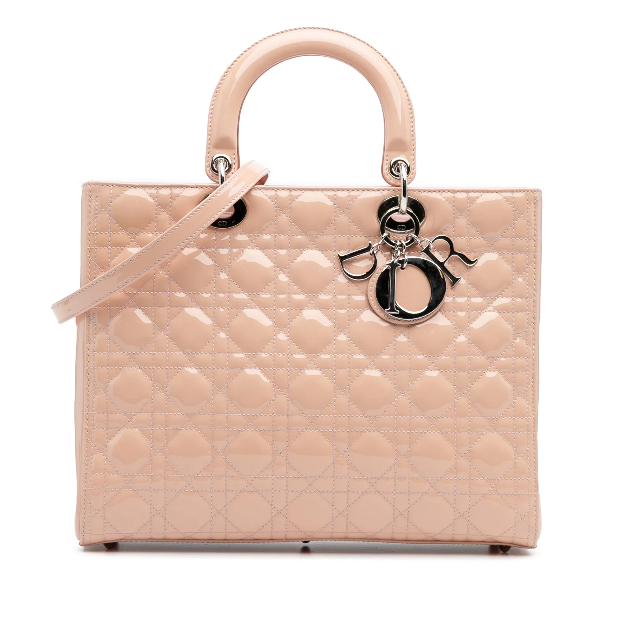 Dior Large Patent Cannage Lady Dior