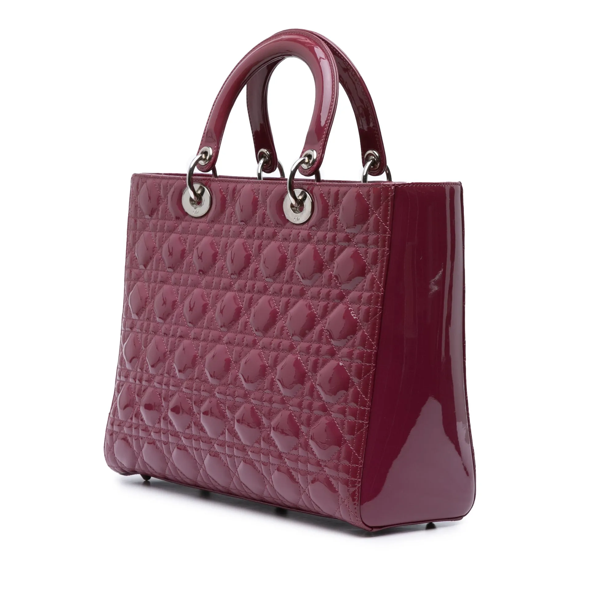 Dior Large Patent Cannage Lady Dior