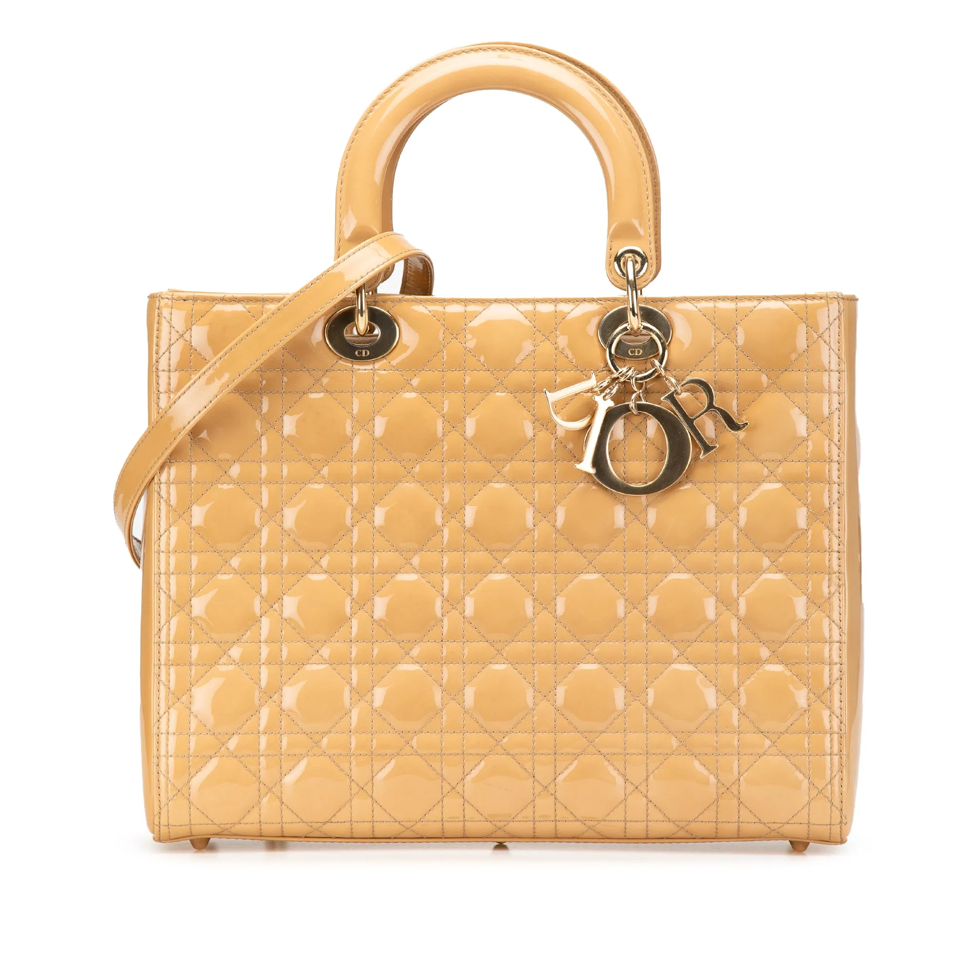 Dior Large Patent Cannage Lady Dior