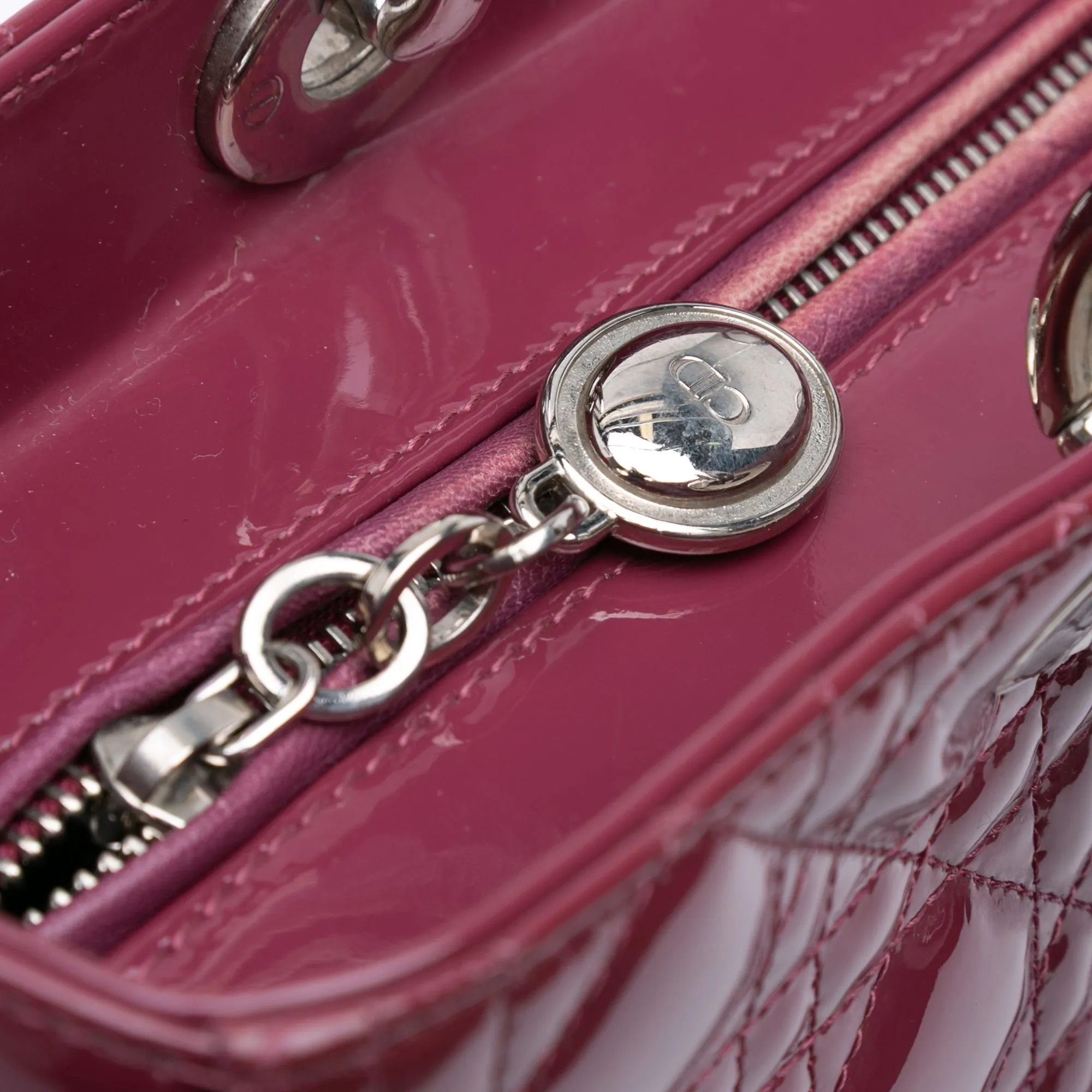 Dior Large Patent Cannage Lady Dior
