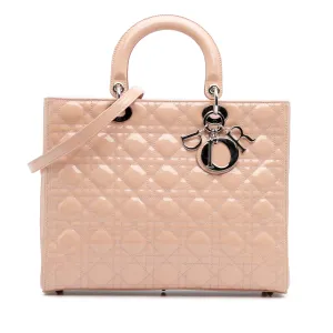 Dior Large Patent Cannage Lady Dior