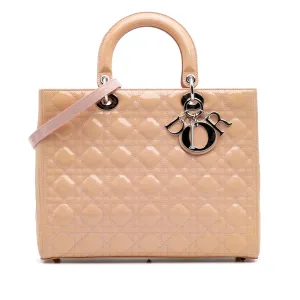 Dior Large Patent Cannage Lady Dior