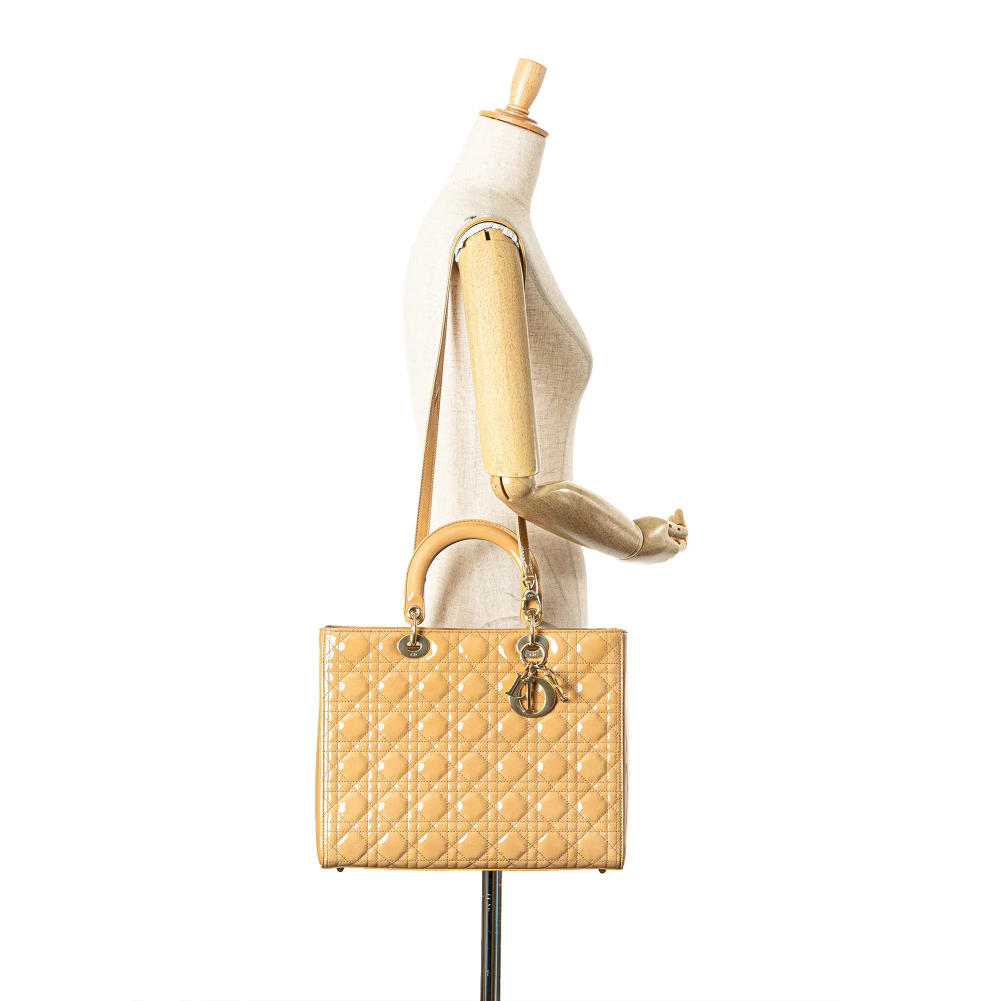 Dior Large Patent Cannage Lady Dior