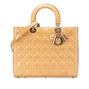 Dior Large Patent Cannage Lady Dior
