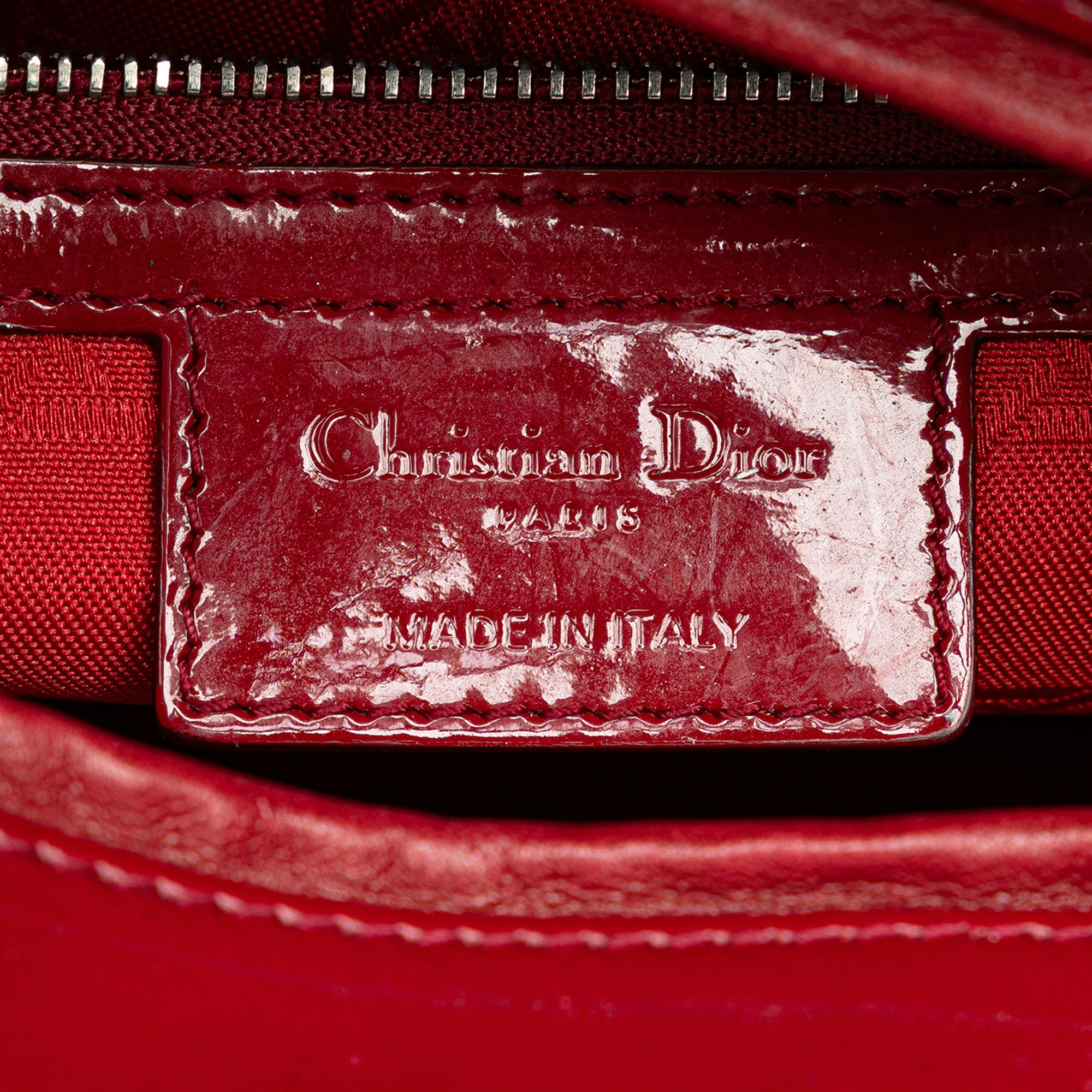 Dior Large Patent Cannage Lady Dior