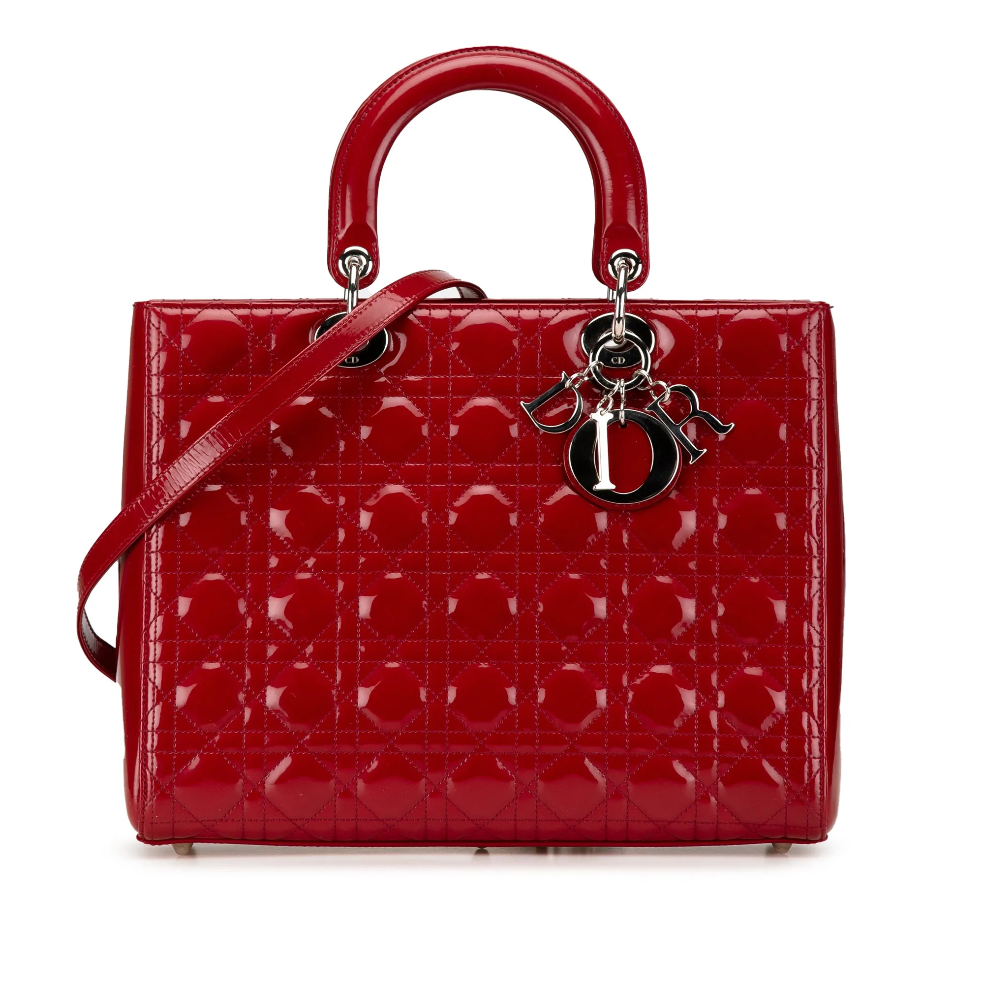 Dior Large Patent Cannage Lady Dior