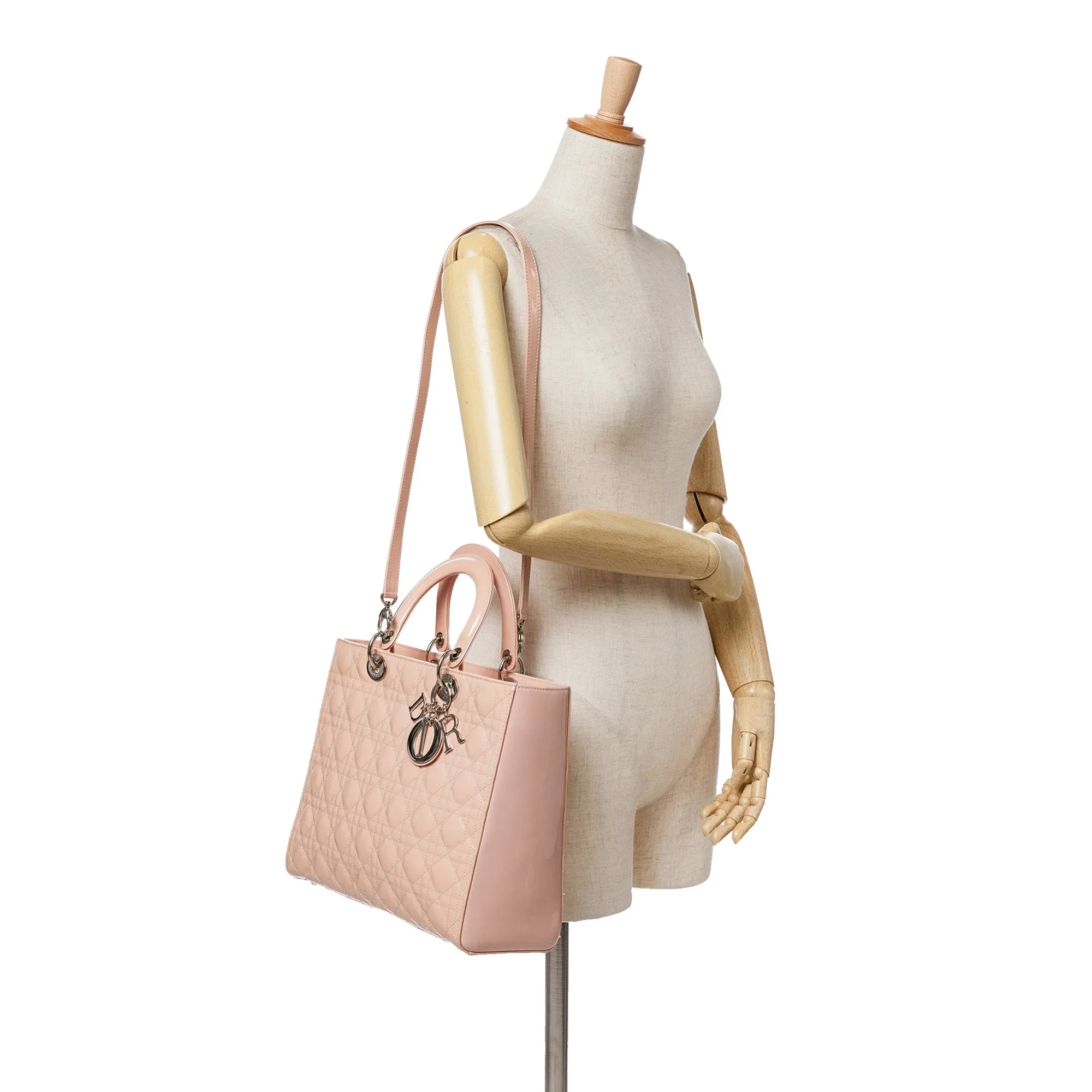 Dior Large Patent Cannage Lady Dior