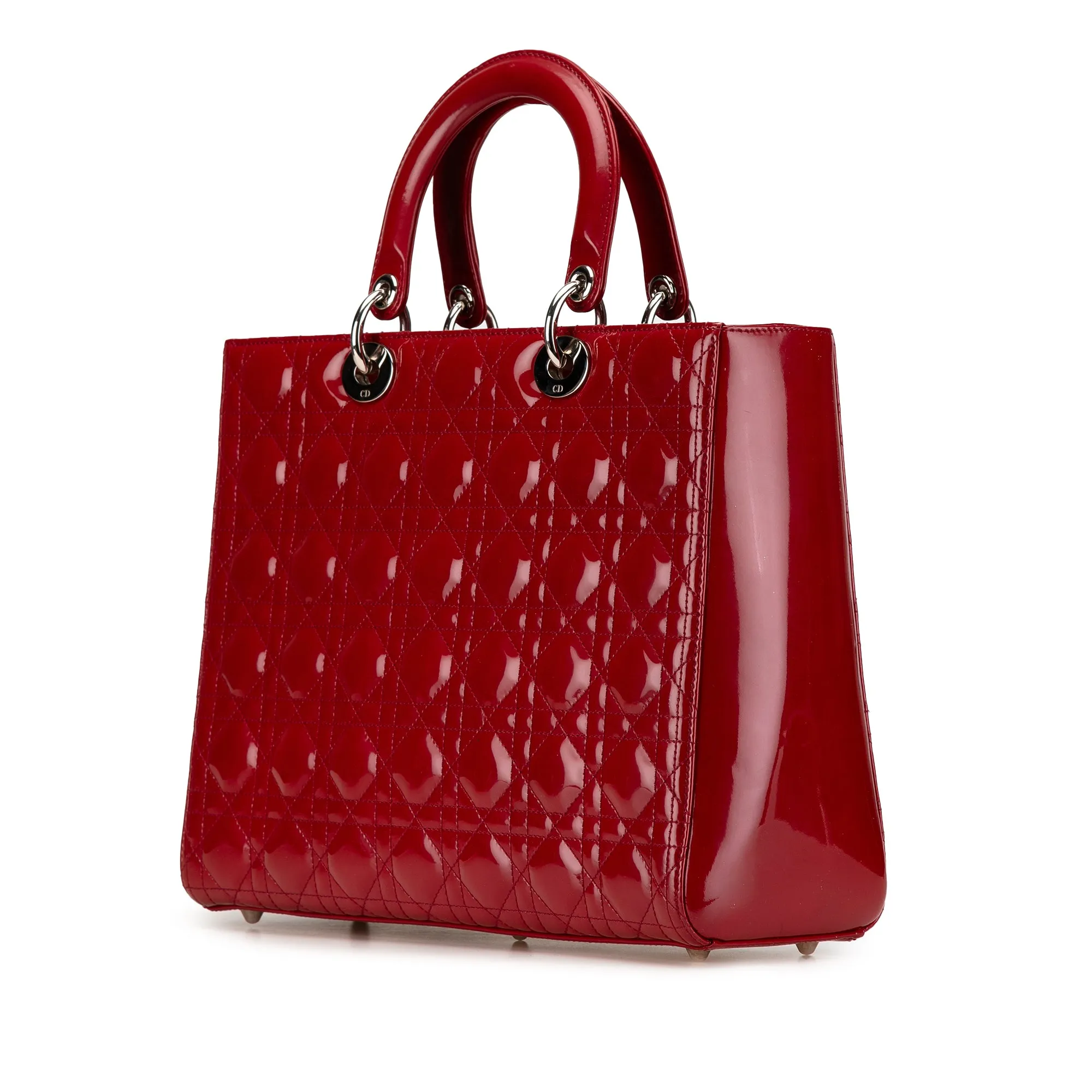 Dior Large Patent Cannage Lady Dior