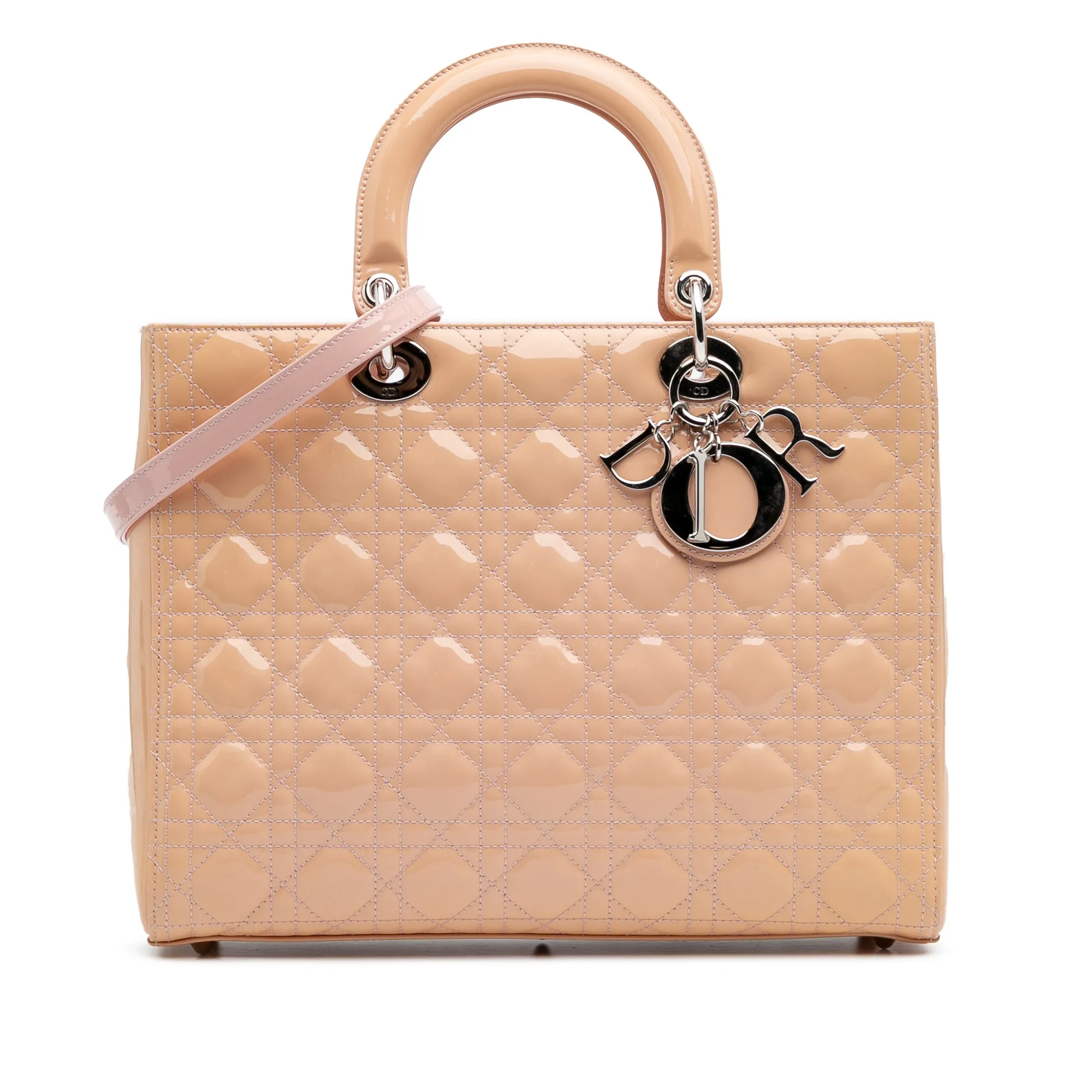Dior Large Patent Cannage Lady Dior