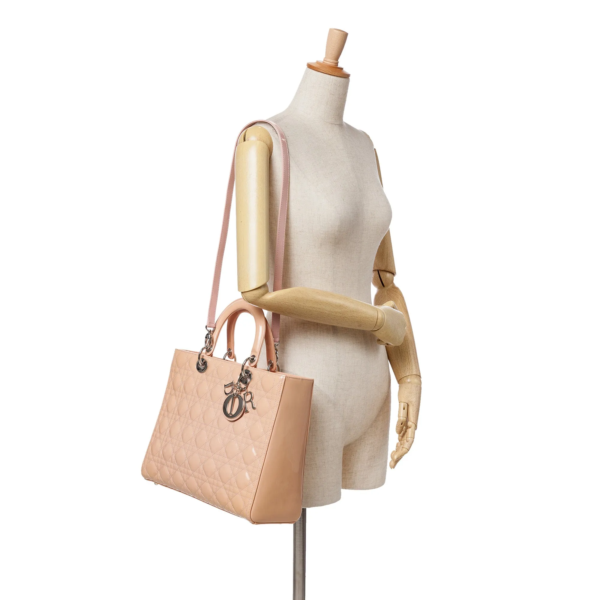 Dior Large Patent Cannage Lady Dior