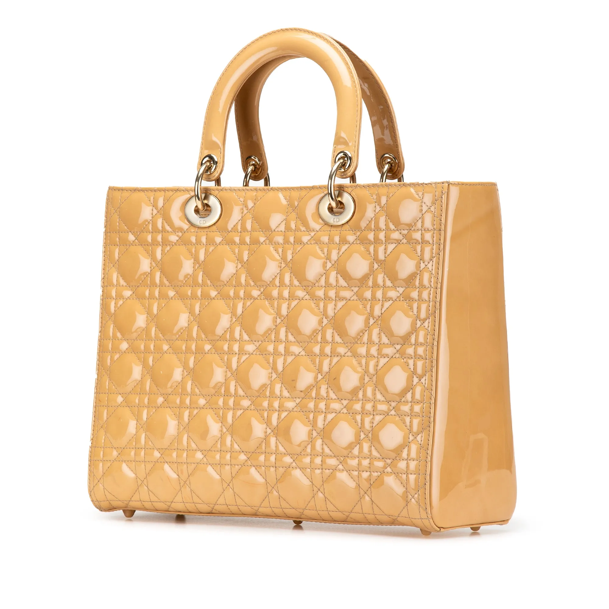 Dior Large Patent Cannage Lady Dior