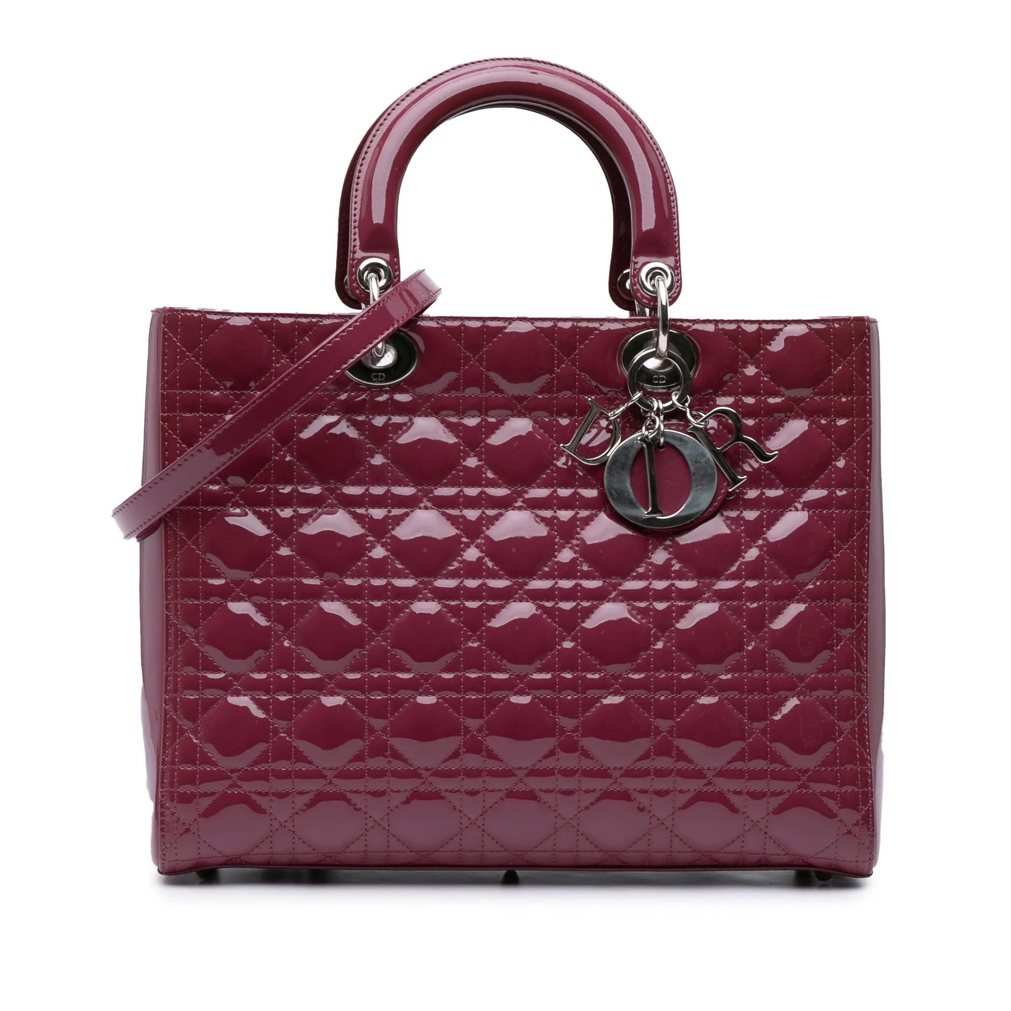 Dior Large Patent Cannage Lady Dior