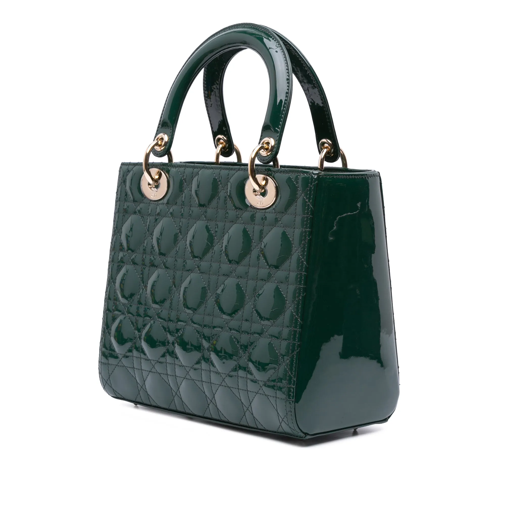 Dior Medium Patent Cannage Lady Dior