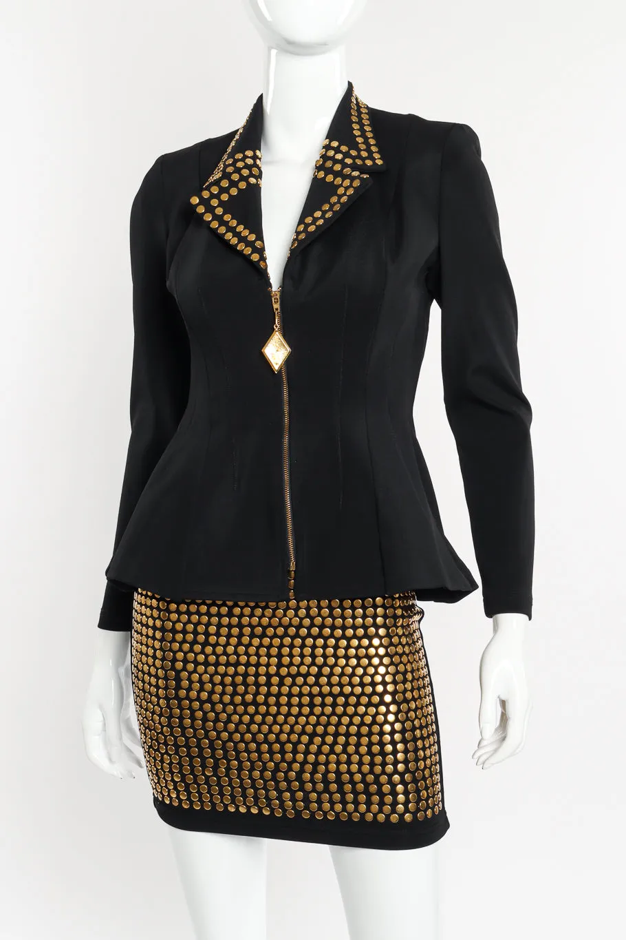 Disc Stud Jacket & Skirt Set