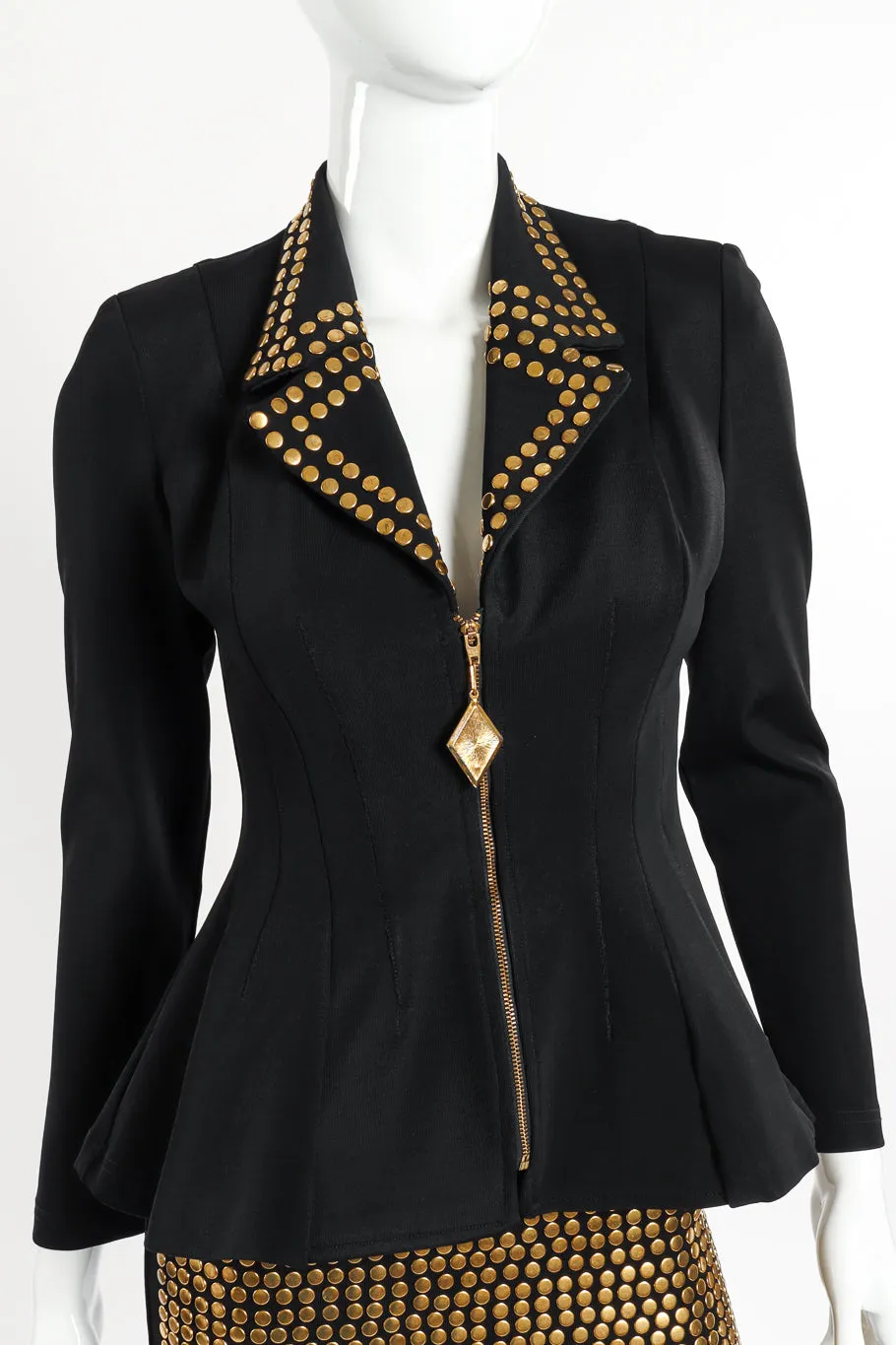 Disc Stud Jacket & Skirt Set