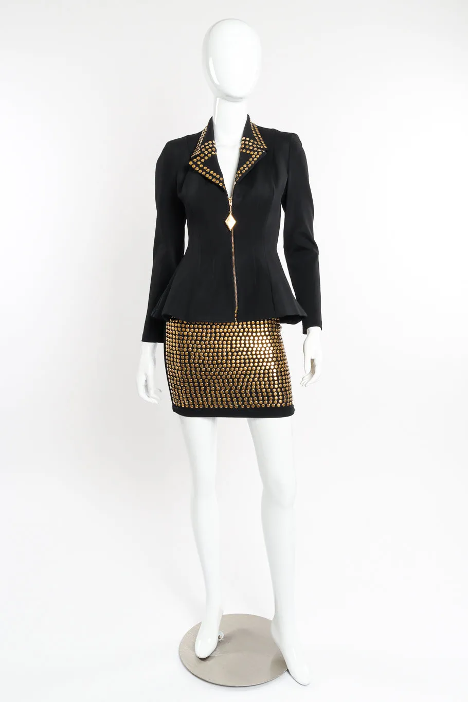 Disc Stud Jacket & Skirt Set