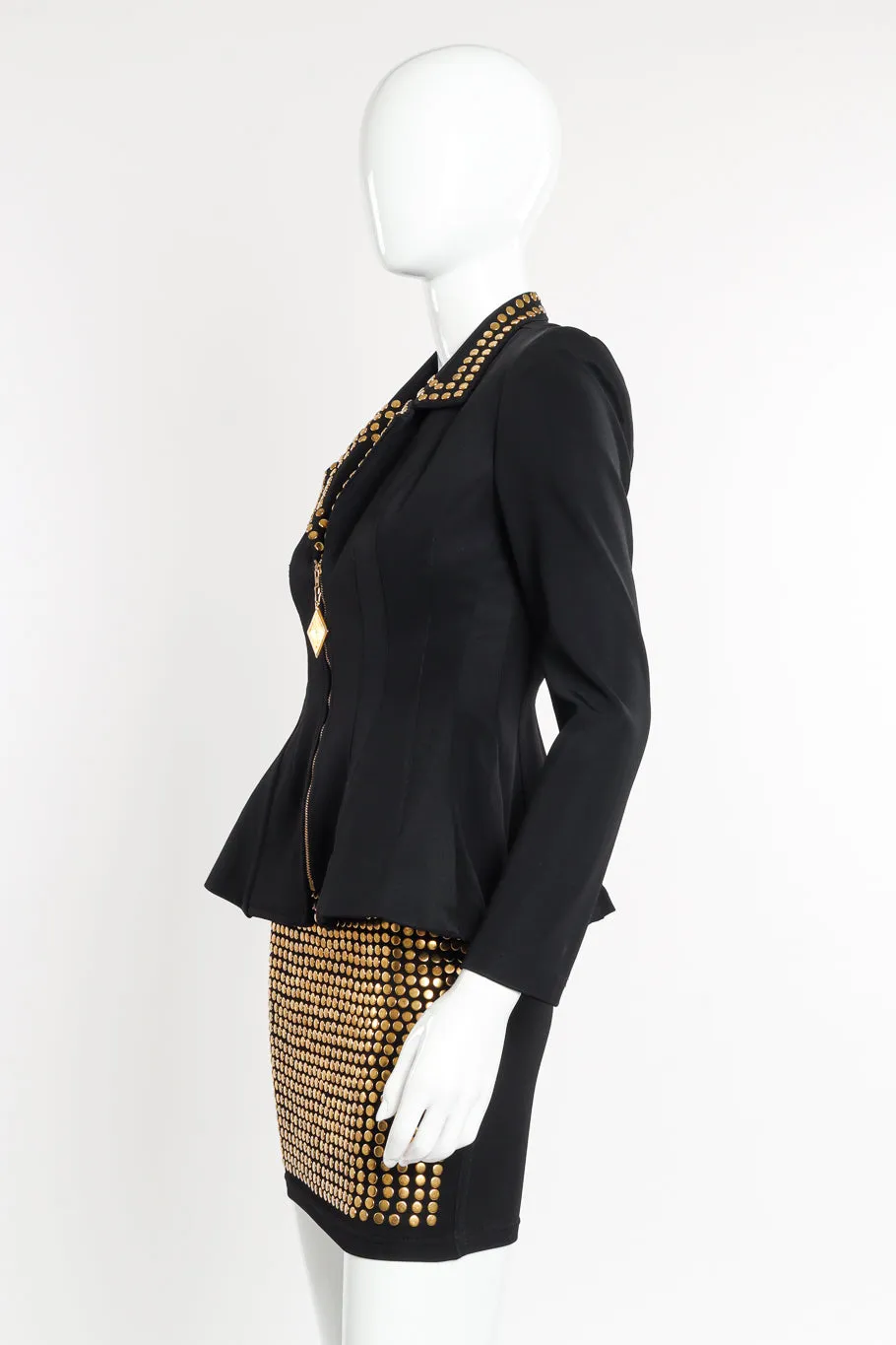 Disc Stud Jacket & Skirt Set
