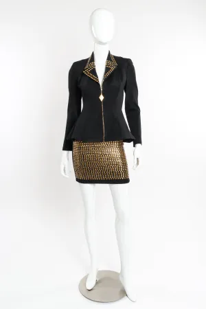 Disc Stud Jacket & Skirt Set