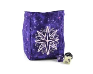 dnd purple night sky dice bag, tabletop game pouch