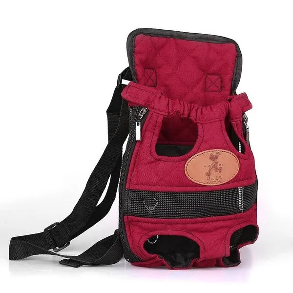 Dog Carrier Fashion Red Color Travel Dog Backpack Breathable Pet Bags Shoulder Pet Puppy Carrier