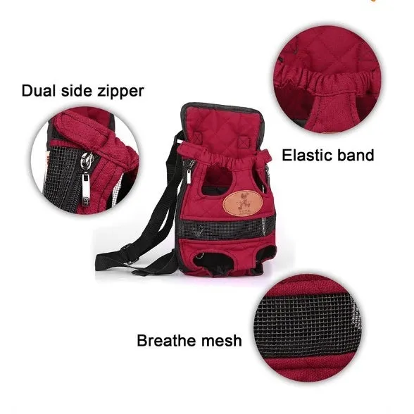 Dog Carrier Fashion Red Color Travel Dog Backpack Breathable Pet Bags Shoulder Pet Puppy Carrier