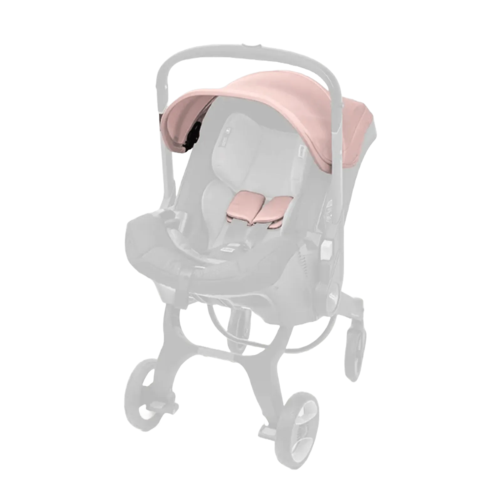 Doona Fabric Canopy and Shoulder Pads - Blush Pink