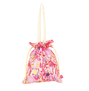 Drawstring tote bag - Posy and buds