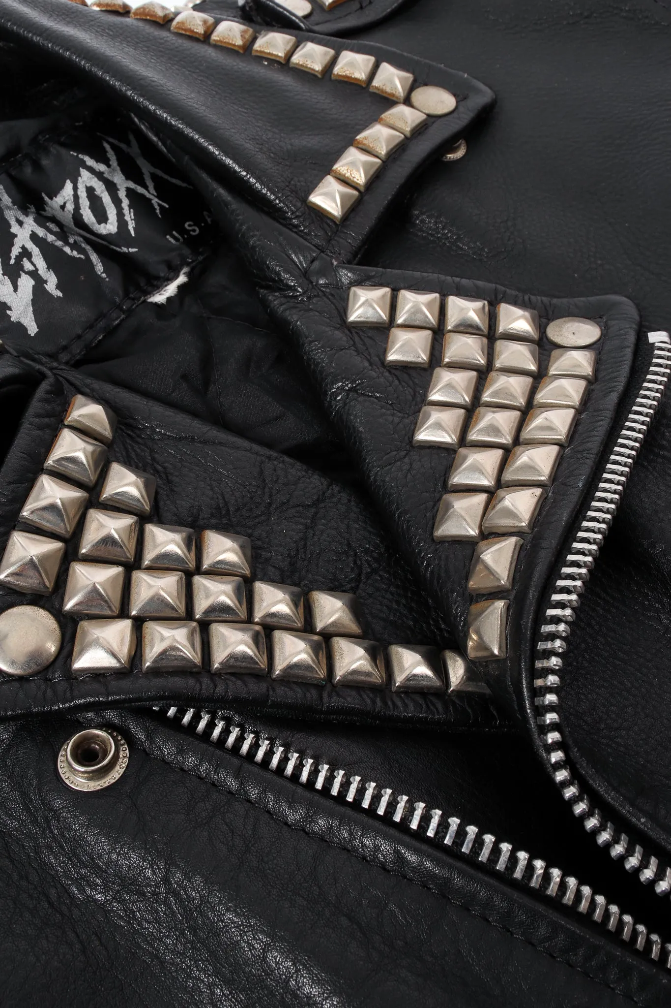 Eagle Studded Leather Biker Jacket