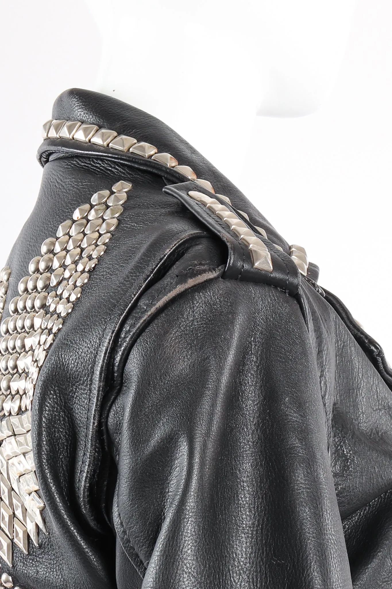 Eagle Studded Leather Biker Jacket
