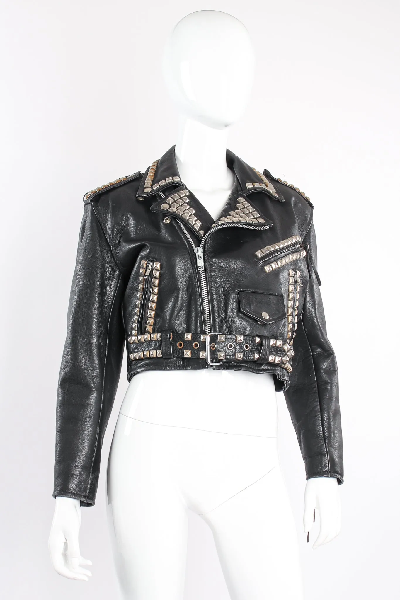 Eagle Studded Leather Biker Jacket