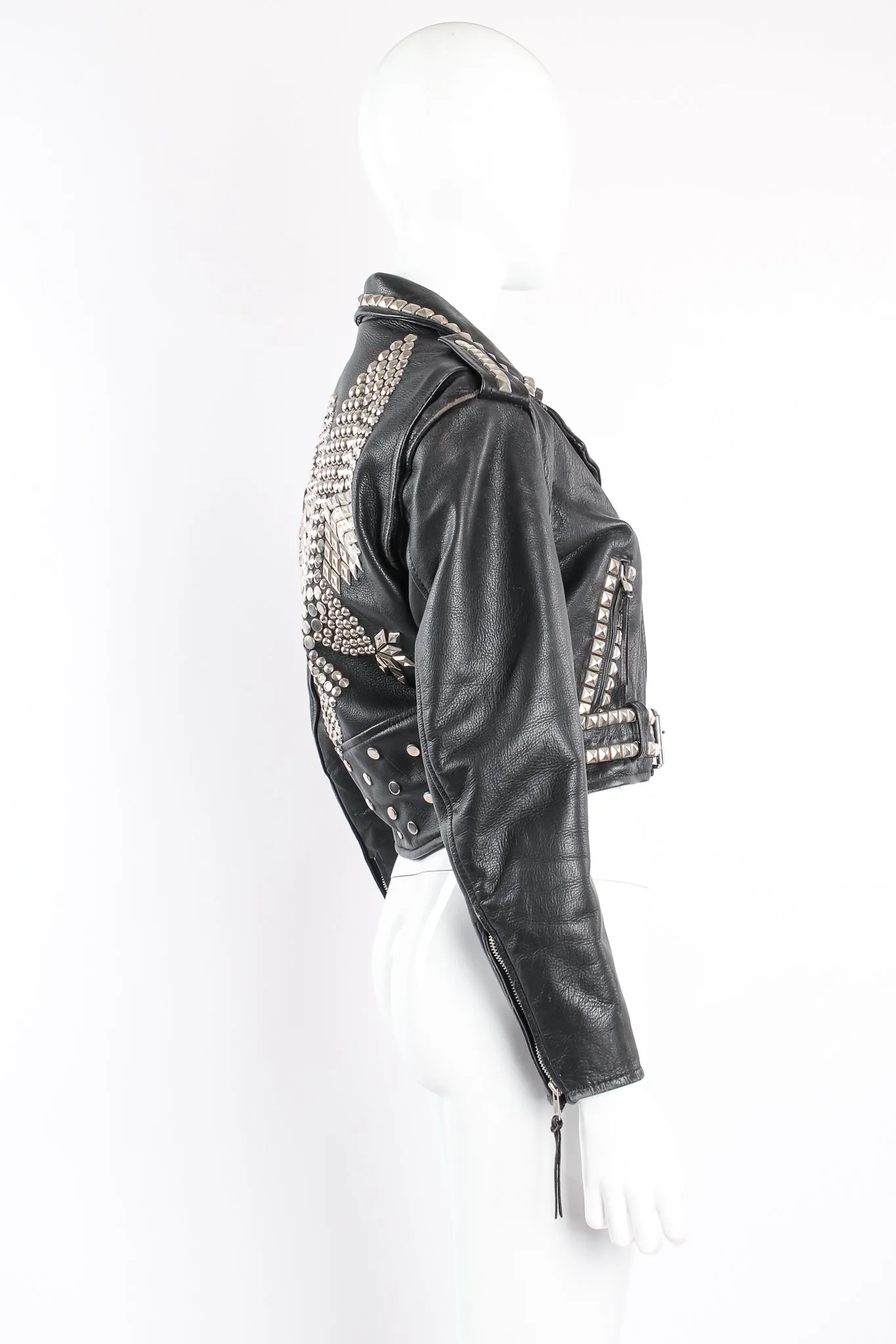 Eagle Studded Leather Biker Jacket