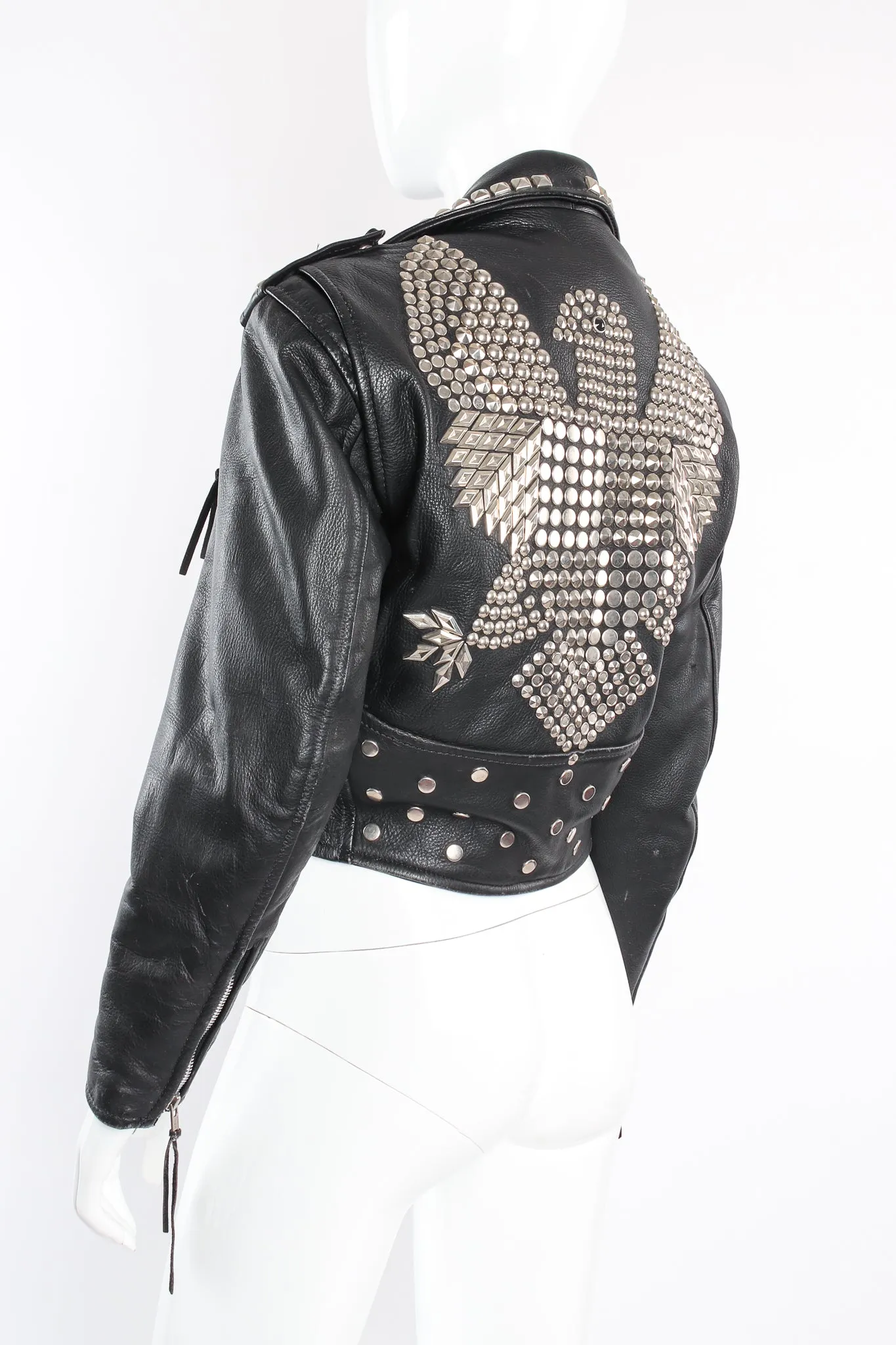 Eagle Studded Leather Biker Jacket