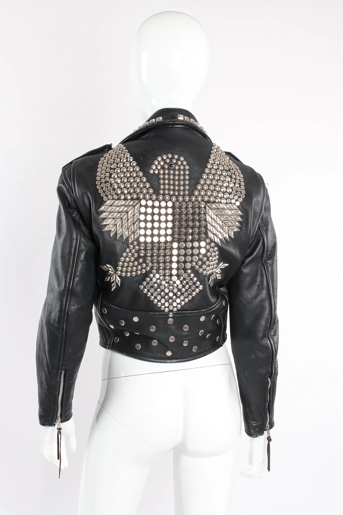 Eagle Studded Leather Biker Jacket