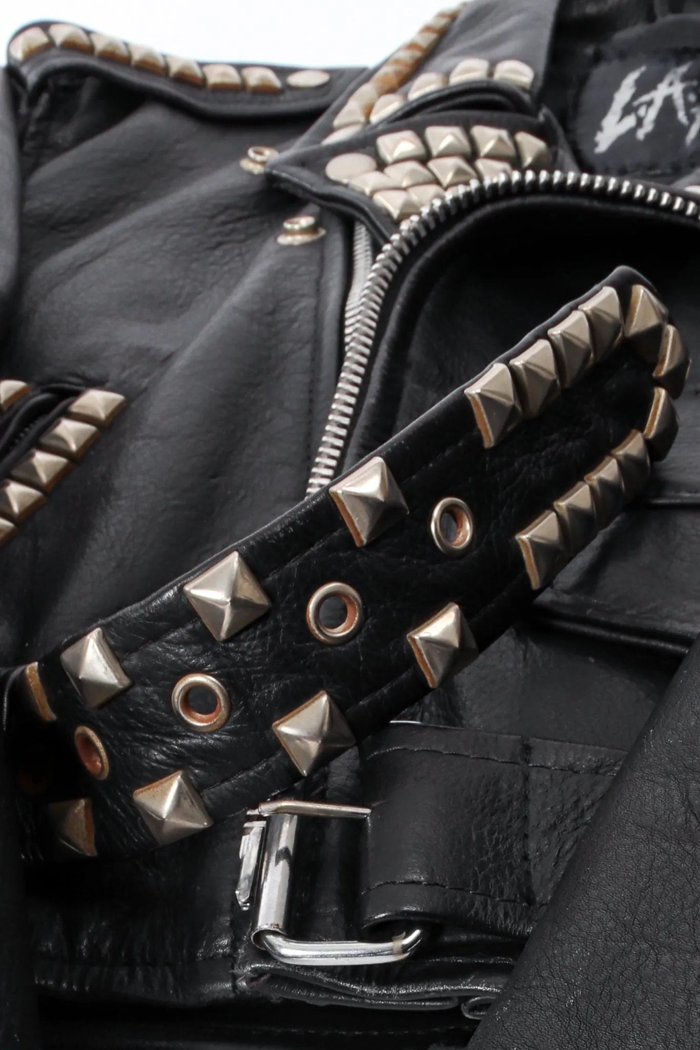 Eagle Studded Leather Biker Jacket