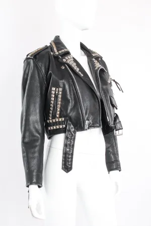 Eagle Studded Leather Biker Jacket