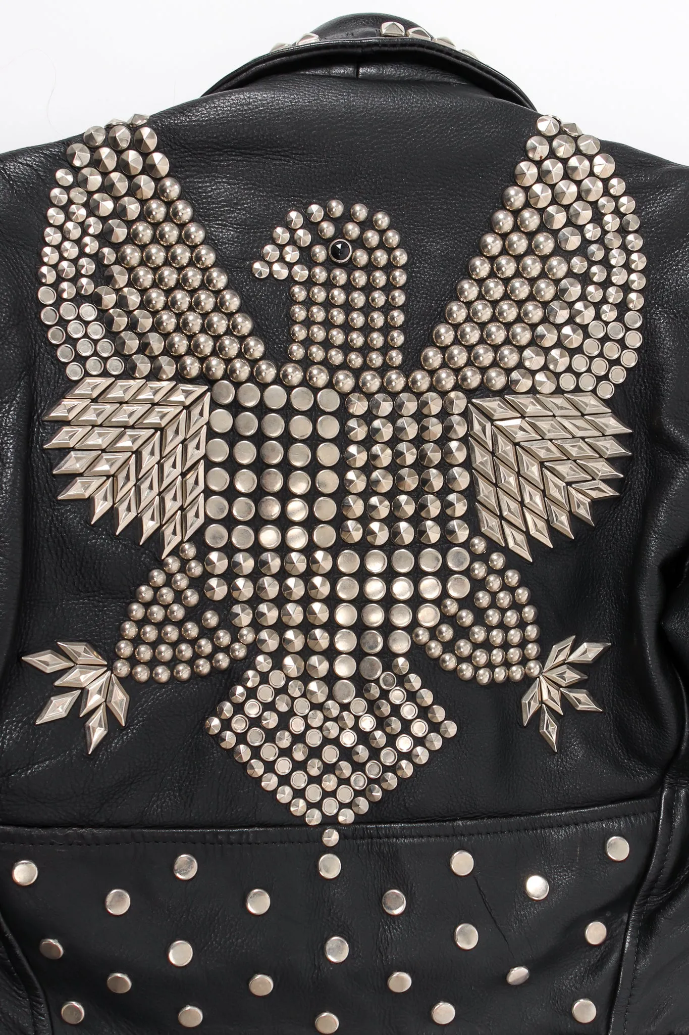 Eagle Studded Leather Biker Jacket
