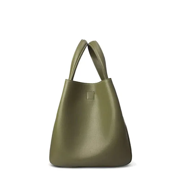 Eight mini leather khaki bag