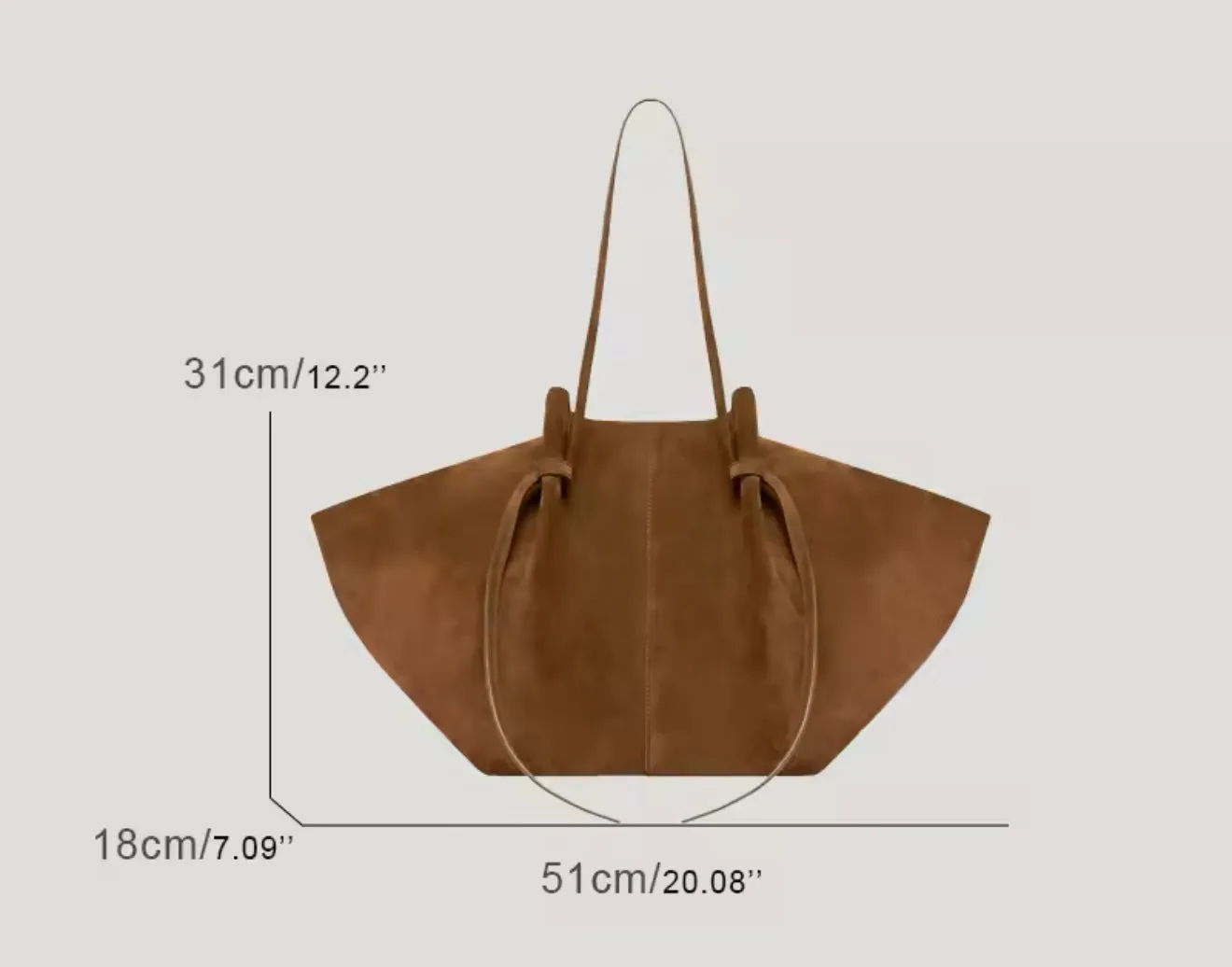 EM FAUX SUEDE TOTE
