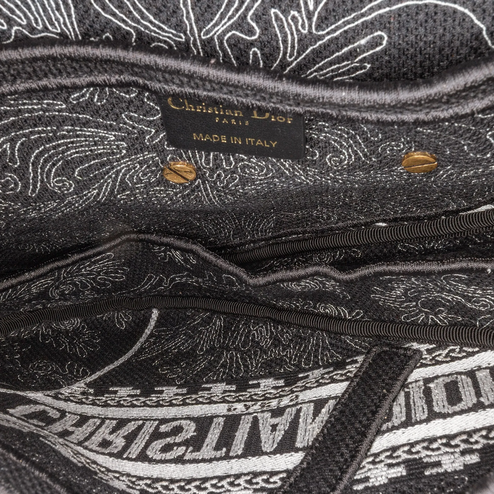 Embroidered Canvas Ornamental Cornely Saddle Bag