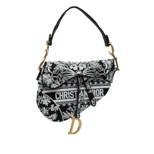 Embroidered Canvas Ornamental Cornely Saddle Bag