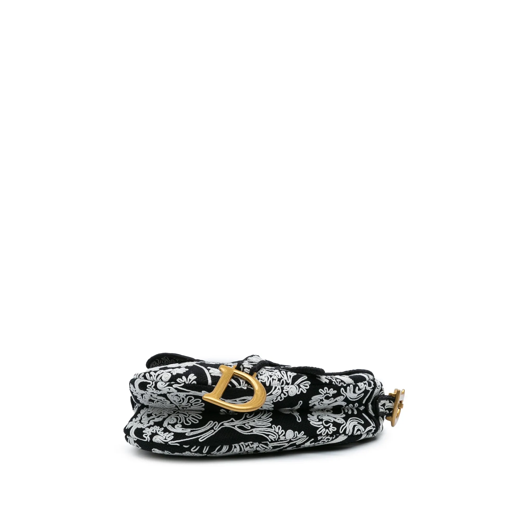 Embroidered Canvas Ornamental Cornely Saddle Bag