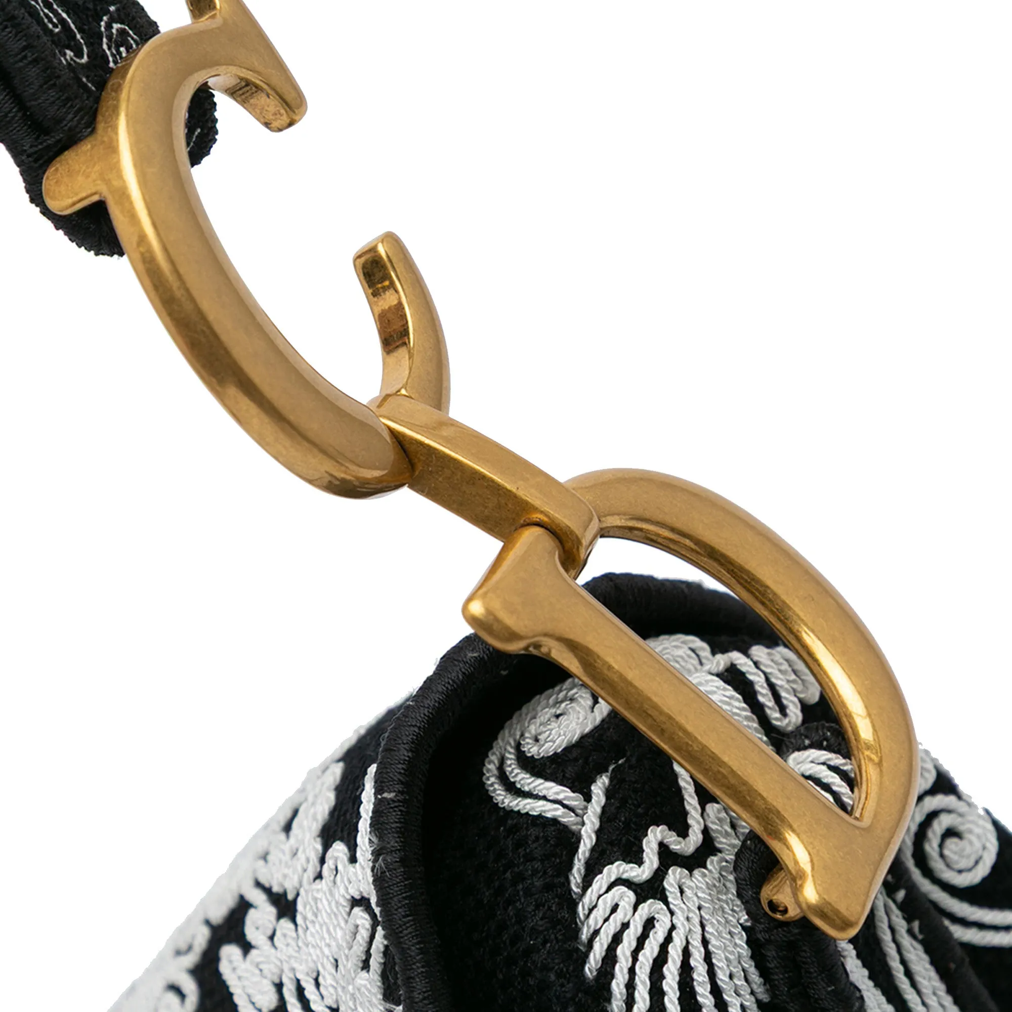 Embroidered Canvas Ornamental Cornely Saddle Bag