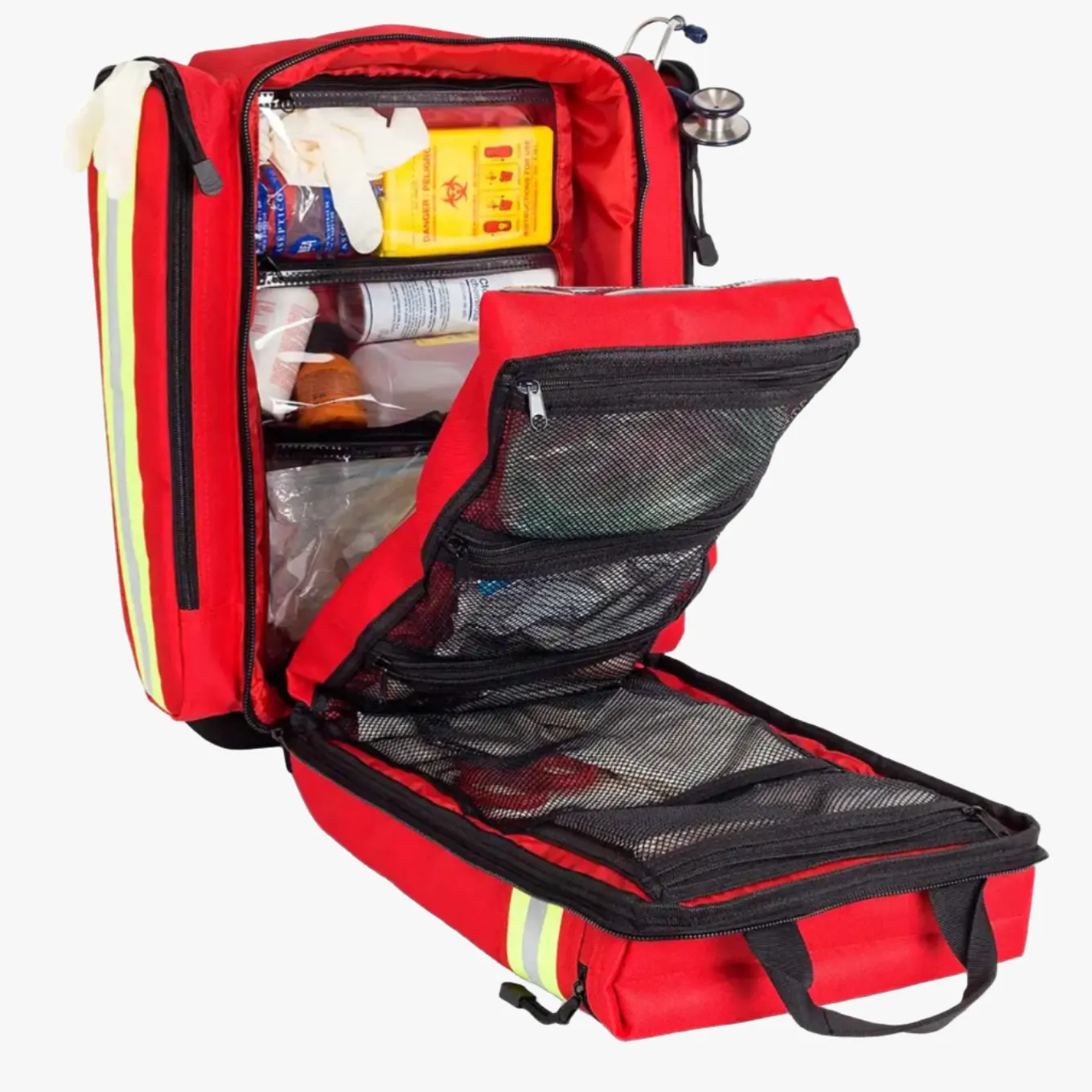 Emergency akutryggsäck röd