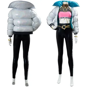 Empress of the Elements Cosplay League of Legends LOL TRUE DAMAGE Qiyana Outfit Cosplay Costume