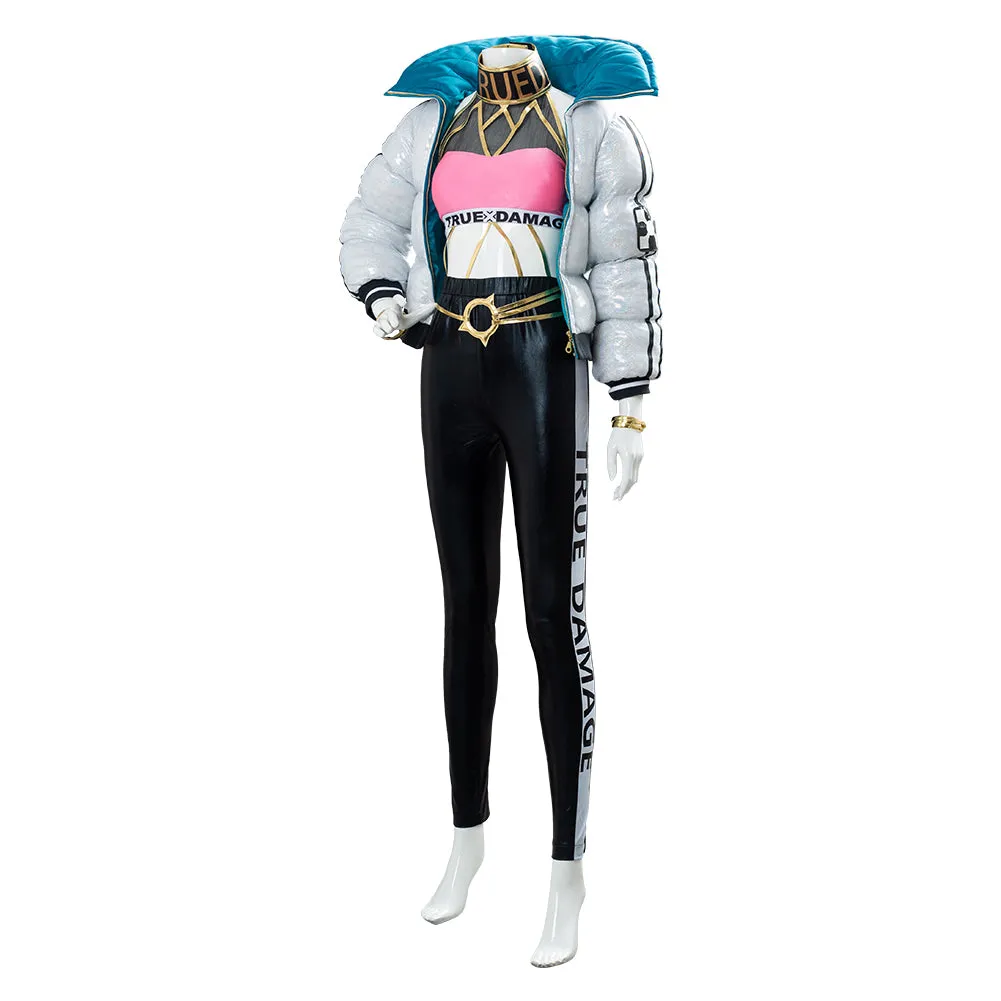 Empress of the Elements Cosplay League of Legends LOL TRUE DAMAGE Qiyana Outfit Cosplay Costume
