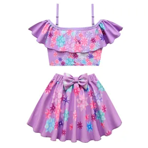 Encanto Isabela Cosplay Costume Kids Children Swimwear Dress Outfits Halloween Carnival Suit