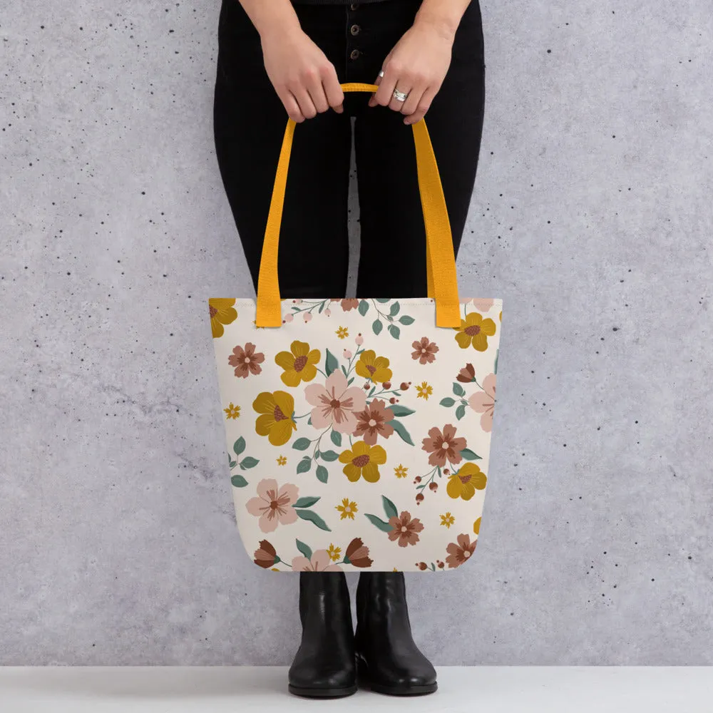 End of Summer Floral Bouquet Tote Bag